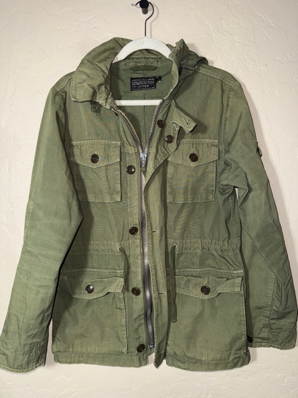 J. Crew army green vintage utility pocket jacket men’s size small - Picture 7 of 7